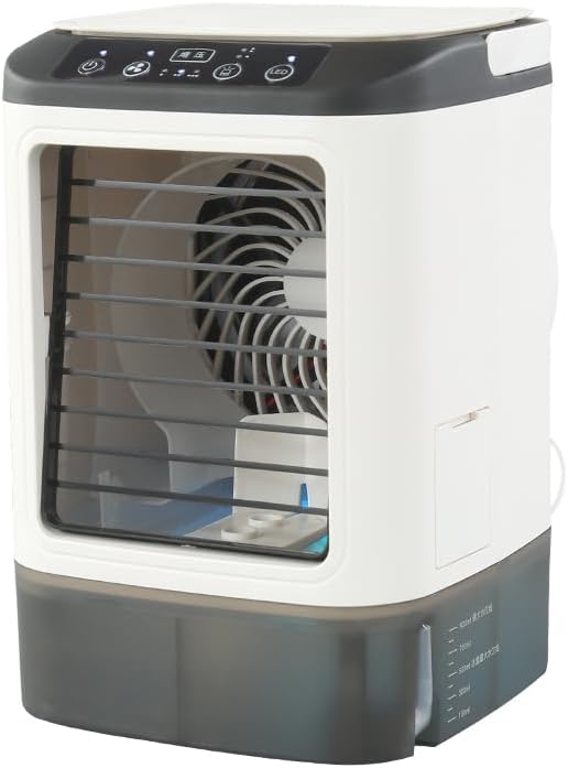 2026 Nouveauté Climatiseur Mobile - 4 Vitesses Climatiseur Mobile Sans évacuation Avec Moule à Glaçons/Fonction Brumisation/Lumière LED 7 Couleurs/Réservoir 900 Ml - Rafraichisseur D'air Silencieux