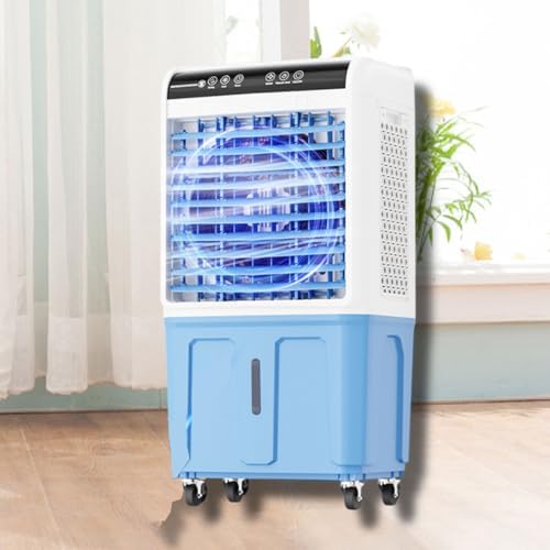 GENERIC Refroidisseur D'air évaporatif 40L Avec Ventilateur Portable à Distance à 3 Vitesses Pour Le Bureau à Domicile, 120 Oscillation, Fonctionnement Silencieux, Aucun Tuyau Nécessaire, Idéal Pour Le Refroi