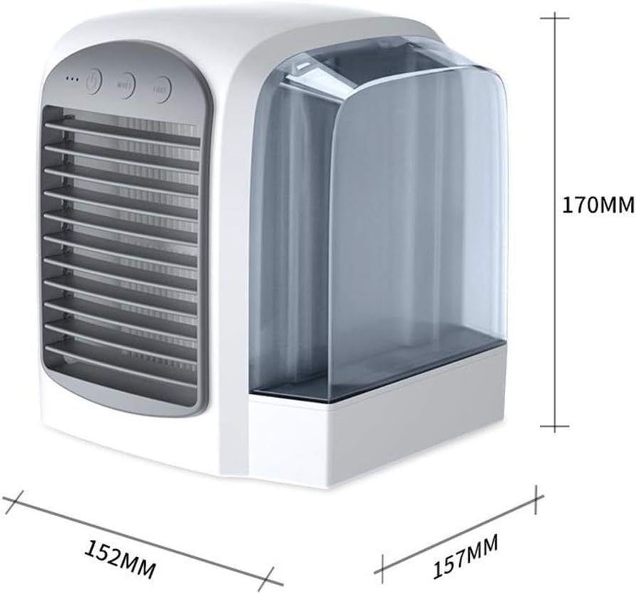 Climatiseur Portable Breeze Maxx à Refroidissement à L'eau, Climatiseur Par évaporation, Unités De Climatisation Personnelles Pour Petite Chambre, Bureau, Extérieur (gris)