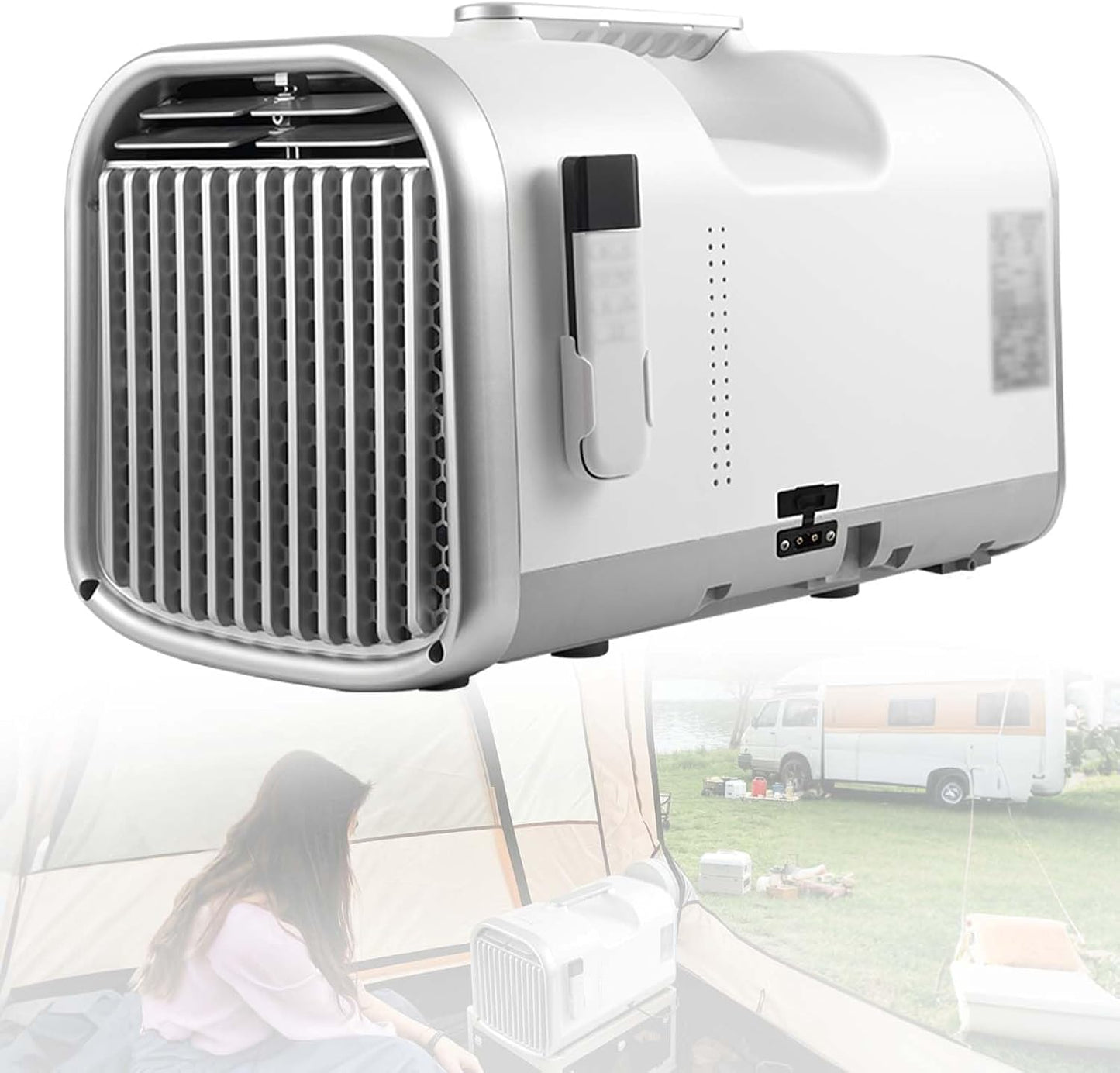 Refroidisseur D'évaporation Portable 4500 BTU, Unité De Climatisation Ultra Silencieuse Avec Télécommande, Auto-évaporation, Déshumidificateur Et Ventilateur Pour La Tente De Camionnette De VR, Climat