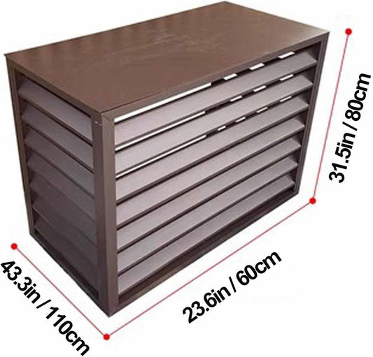 Housse De Protection En Aluminium Pour Climatiseur Extérieur, 110 X 60 X 80 Cm, Résistante Aux Intempéries, Ajustement Universel, Housse De Climatisation Pour Systèmes Divisés Et Design élégant