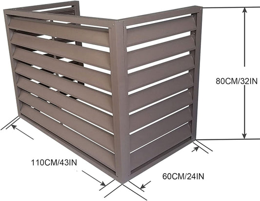 Déflecteur Et Clôture Pour Climatiseur - Mini Housse De Condensateur Fendue Avec Stores Extérieurs Pour Unités Extérieures (couleur) - Idéal Pour Protéger Et Dissimuler Votre Unité Extérieure De