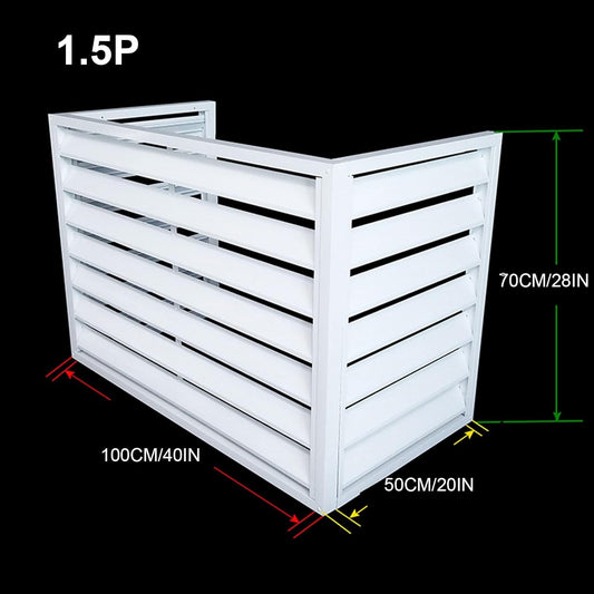 Housse En Aluminium Pour Unité De Climatisation Extérieure – Protection Résistante Aux Intempéries Pour L'installation De Pompe à Chaleur – Bouclier De Clôture Pour Climatiseurs – Protection