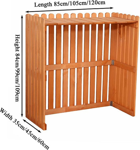 GENERIC Clôture Robuste Pour Climatiseur, Protection De L'intimité Et De La Protection Extérieures, Couleur Palissandre, Housse De Protection En Bois De Condensateur Pour L'extérieur, Cachez Votre Climatiseur
