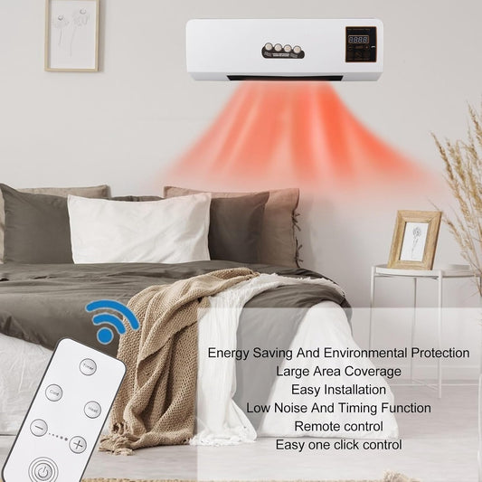 Climatiseur Combo Froid Chaud, 2000W Mural Mobile Avec Télécommande Et Cintre, Climatiseur Réversible Pour Chambre Salon Bureau