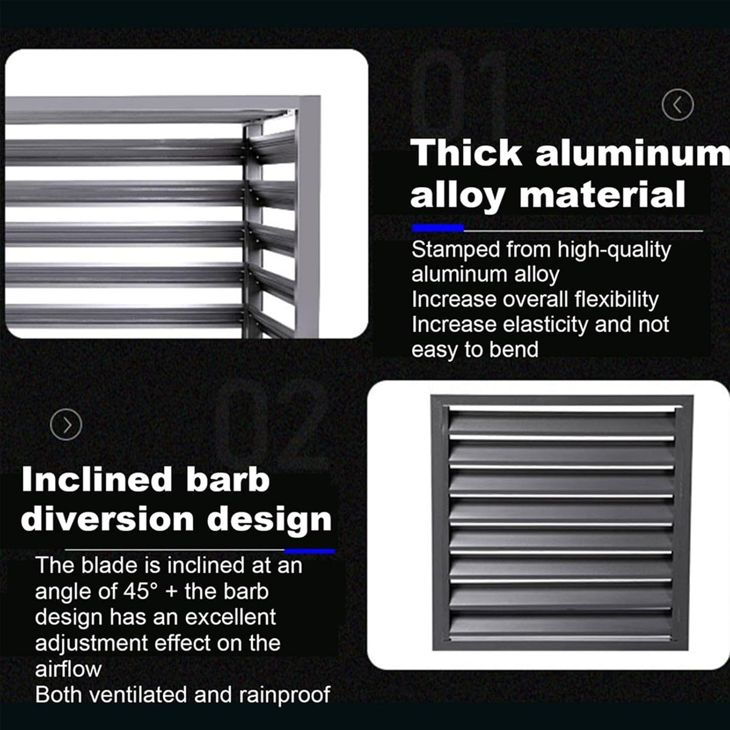 GENERIC Déflecteur De Climatiseur Pour Unités De Fenêtre - Résistant à La Poussière Et à L'eau - Housse De Protection Extérieure Pour Intérieur Et Extérieur (toit Plat Blanc)