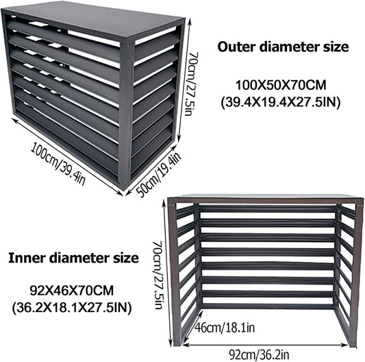 Housse De Climatiseur Extérieur, Protection De Pompe à Chaleur, Protection D'écran En Aluminium Pour Clôture De Jardin, Résistant Aux Intempéries Et (couleur : Blanc)