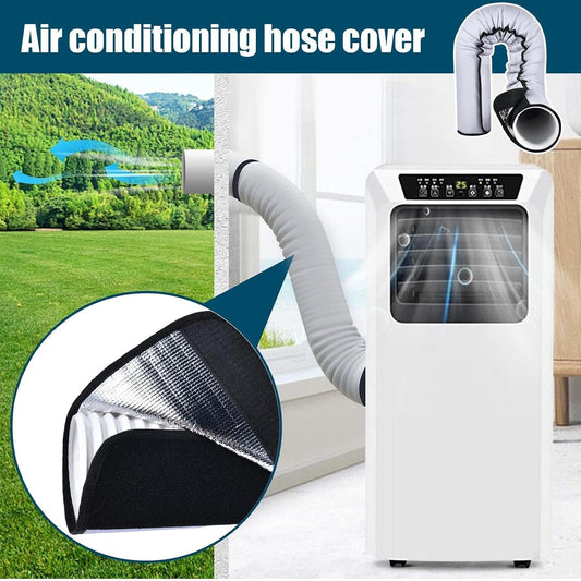 Housse Isolante Pour Climatiseur - Housse De Protection Pour Tuyau D'Évacuation D'Air - Manchon Imperméable Avec 3 Bretelles De Serrage Pour Protection De Conduit D'Évacuation