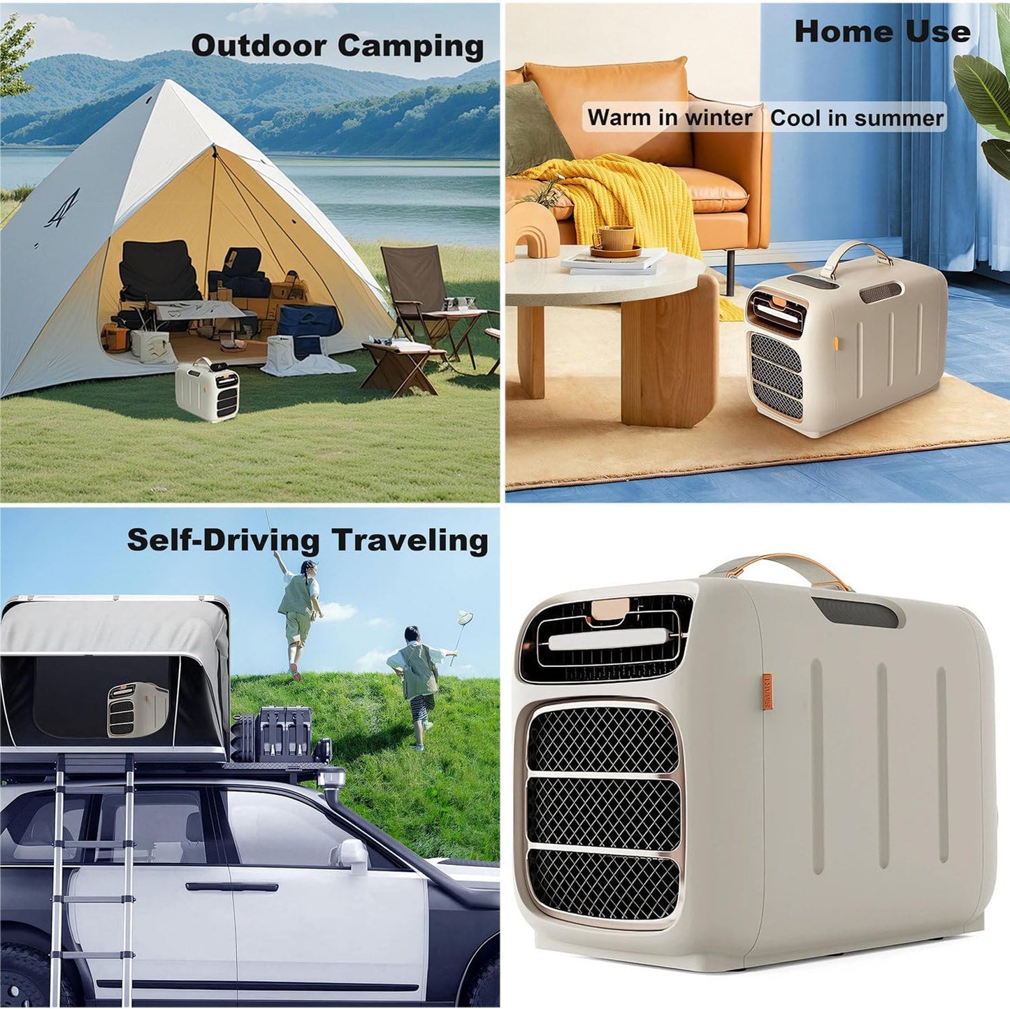 Climatiseur — Refroidissement Et Chauffage Rapides — Surface Couverte : 8–10 M² — Climatiseur Portable Pour Camping — Idéal Pour Tentes, Camions, Voitures, Camping-Cars