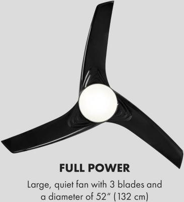  Ventilateur KLARSTEIN Figo - 2 En 1 - 55W - Noir