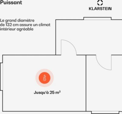  Ventilateur Plafonnier KLARSTEIN Bolero 2en1 132 Cm 55 W App 47 DB Bois