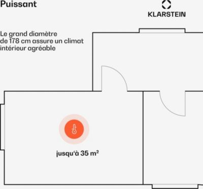  Ventilateur Plafonnier KLARSTEIN Bahama Breeze Smart 12300m³/h Bois Brut