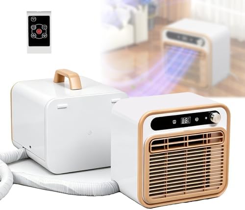 GENERIC Climatiseur Portable Split, 1500W Refroidissement, Télécommande WiFi, 13kg Léger, Pas De Tuyau D'installation, Mode De Sommeil Silencieux Pour La Tente De Camping De Chambre RV, Tuyau De 2m Inclus