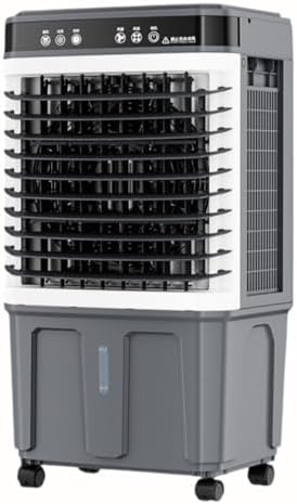 GENERIC Refroidisseur D'évaporation Portable Oscillant De 120 Degrés, Ventilateur De Marais Silencieux à 3 Vitesses Avec Grand Réservoir à Double Eau, Circulateur D'air Efficace En énergie Pour L'utilisation
