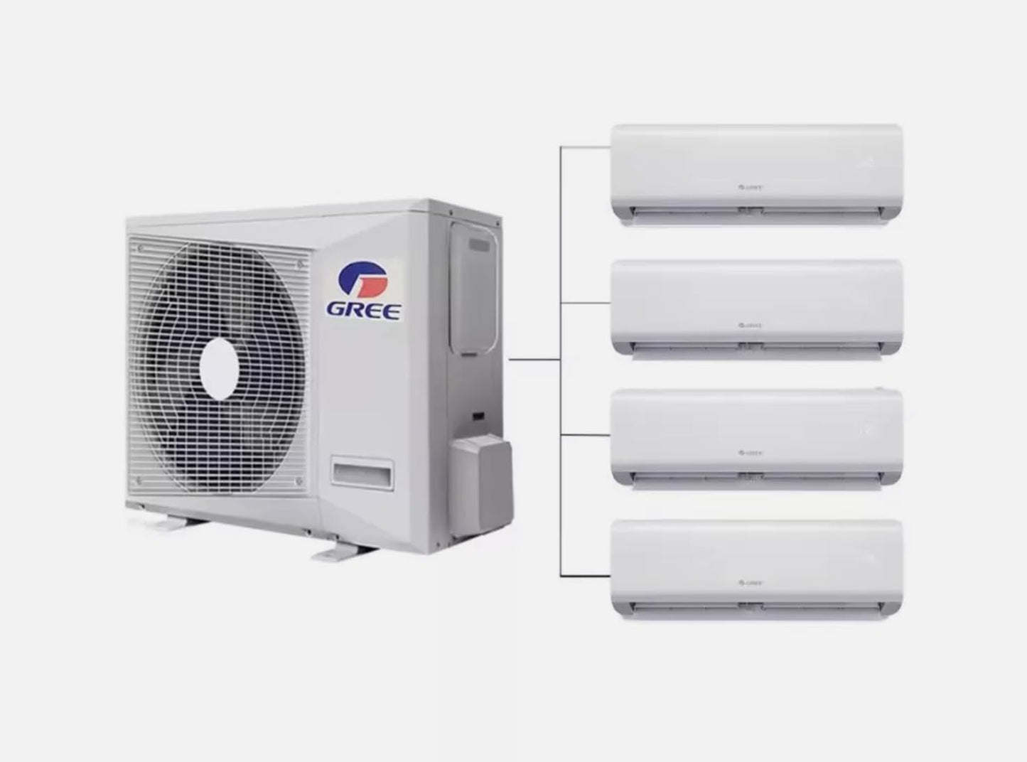 GENERIC Onduleur Solaire 42000BTU Multi 9K + 9K + 12K + 18K Zones Split Climatiseur Et Chauffage