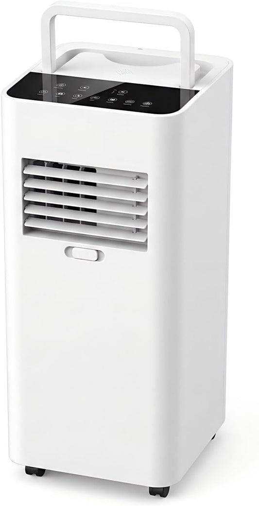  Climatiseur Portable 7000 BTU Avec Télécommande, Unité à Courant Alternatif Intelligent (cool, Ventilateur, Déshumidificateur) 120 ° Oscillant 3 Vitesses Ventilateur De Refroidissement Pour Les Chambr