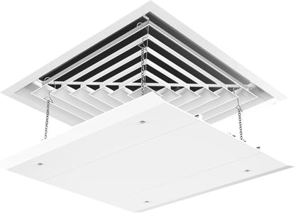  Déflecteur De Climatiseur Pour Plafond Carré, Hauteur Réglable, Déflecteur De Ventilation Suspendu, Anti-condensation, Lavable, Chaîne Ventilation Plafond Fixe (18x18 Pouces)