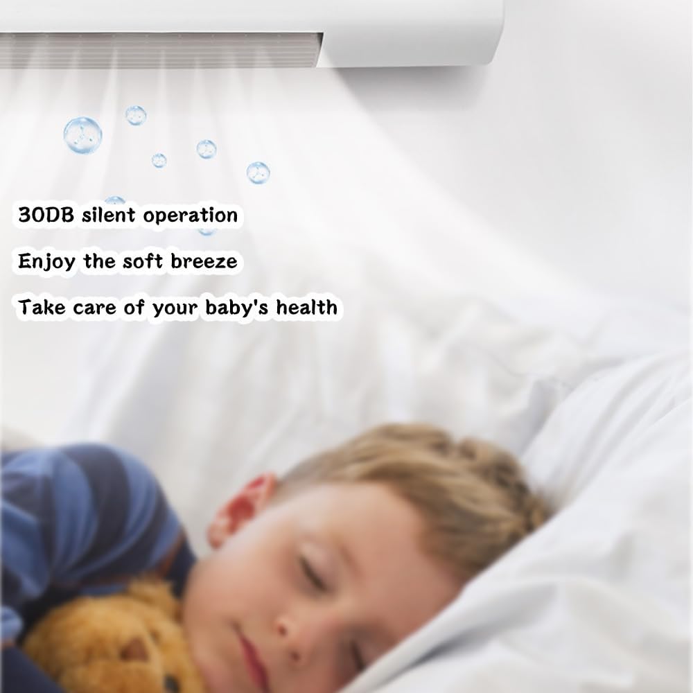  Mini Ventilateur D'air Portable Mural Avec Télécommande Pour Le Bureau De Salon De Chambre L55 * W24 * H12cm