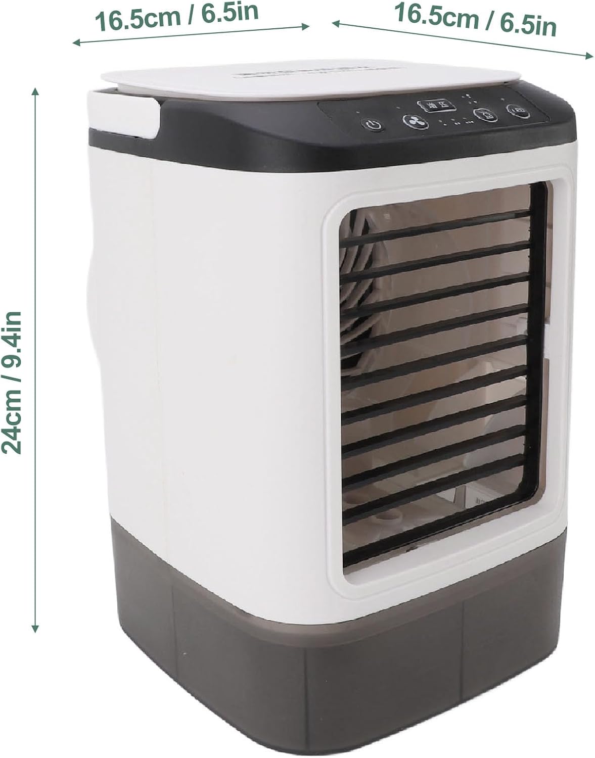  Climatiseur Portable, 12w 900ml 3 Vitesses Rafraîchisseur D'air Personnel à évaporation Avec Deux Ventilateurs De Brumisation Et 7 Couleurs De Lumière Nocturne Ventilateur Mobile