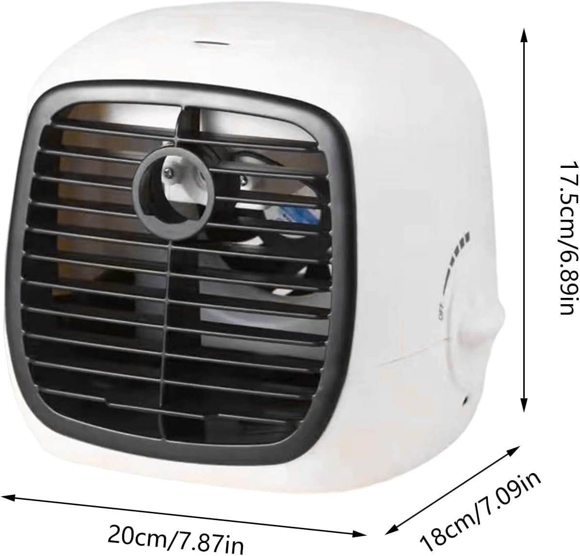  Performance De Petit Climatiseur Portable, Refroidisseur D'air Avec Humidificateur Pour Petites Pièces | Unité Climatique USB Calme Portable Pour La Tente De Fond