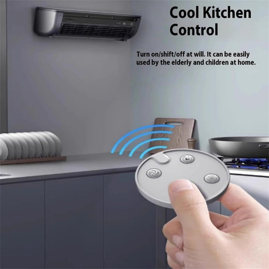  Pas De Ventilateur AC Mural De Forage, Refroidissement Rapide 10s, Support De Charge Sans Fil, Mini Refroidisseur D'air Portable Pour La Chambre De Cuisine, Unité De Semi-conducteur à 3 Vitesses Gris