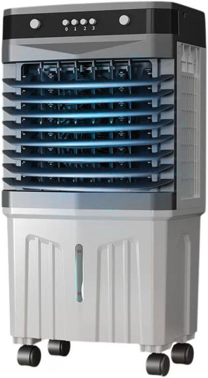 GENERIC Refroidisseur évaporatif Portable Avec Télécommande, Climatiseur Oscillant à 120 ° Pour Garage, 3 Vitesses, Minuterie 12H, Packs De Glace, Fonctionnement Silencieux De Murmure, Utilisation Commerciale