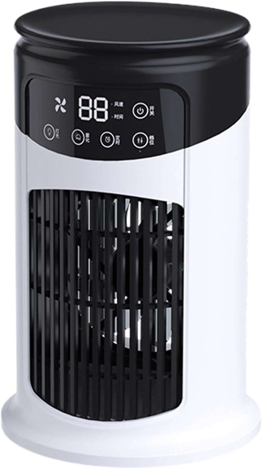  Personal Air Conditioner, Bed Cooling Fan, 6 Speed Adjustable Quiet Humidifier, Compact Space Saving, Energy Efficient Cooling Reliefs For Room, Studio, Kitchen, Bedroom, Desk, Indoor, Home, Garage