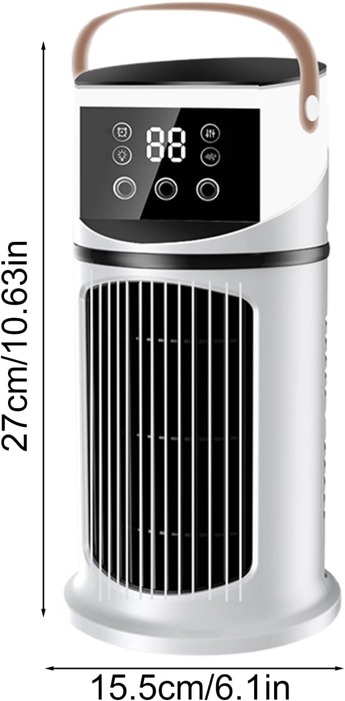  Ventilateur Climatiseur De Bureau - Climatiseur Mobile Pour Intérieur - Appareil De Brumisation Purifiante 9 Vitesses Réglable Avec Éclairage Pour Dortoir, Salon Et Chambre à Coucher