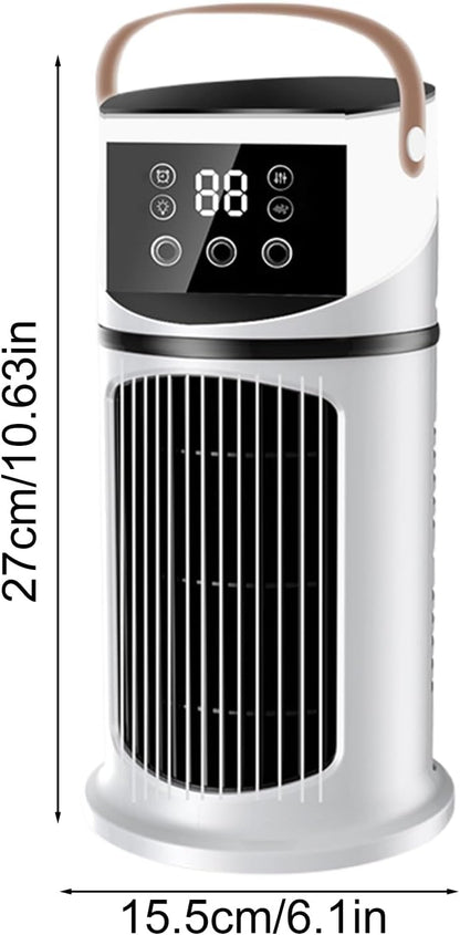  Ventilateur Climatiseur De Bureau - Climatiseur Mobile Pour Intérieur - Appareil De Brumisation Purifiante 9 Vitesses Réglable Avec Éclairage Pour Dortoir, Salon Et Chambre à Coucher