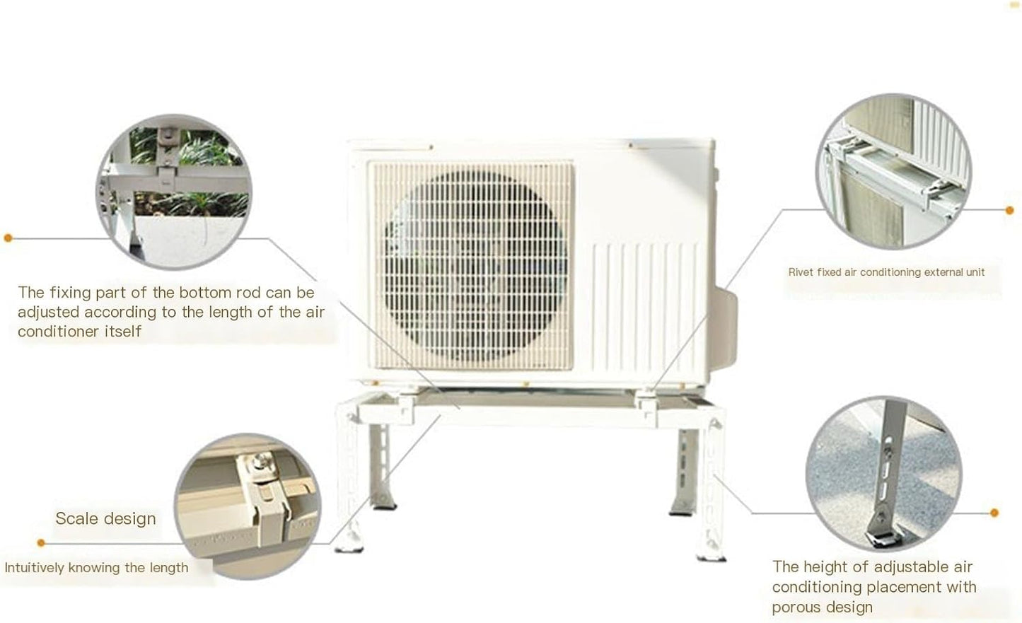  Support CA Robuste Pour Mini Climatiseur Sans Conduit, Capacité De Charge De 204 Kg, Facile à Installer, Idéal Pour Les Solutions De Refroidissement Et Fiable