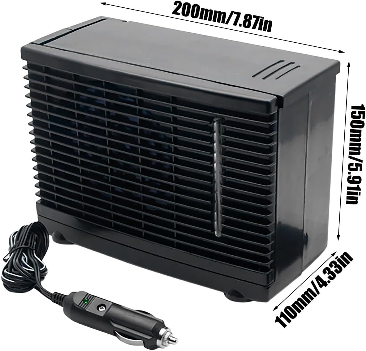  Ventilateur De Climatisation Portable Pour Voiture - Appareil Ventilation Climatisation Véhicule Transportable | Rafraîchisseur D'Air Évaporatif 12V Pour Camion Camping-Car Voyage Sous-Sol Chambre Gar
