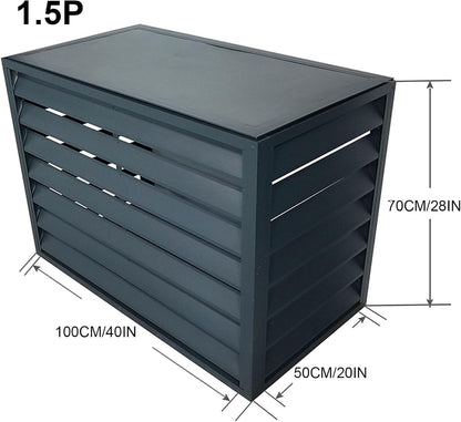 GENERIC Housse Robuste En Aluminium Pour Climatiseur – Réduction Du Bruit Et Clôture Antivol Pour Unités Extérieures – Solution élégante De Protection Et De Dissimulation Pour Radiateur AC