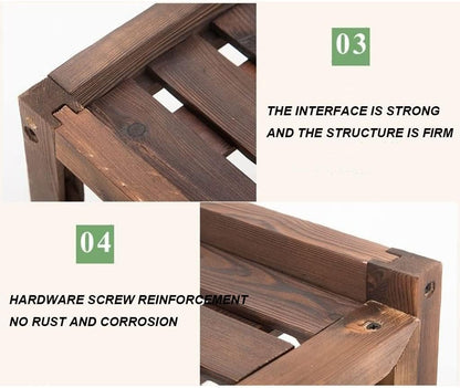 GENERIC Housse De Climatiseur En Bois Massif Avec Pot De Fleurs - Protection Anti-corrosion - Marron - Élégant Et Design