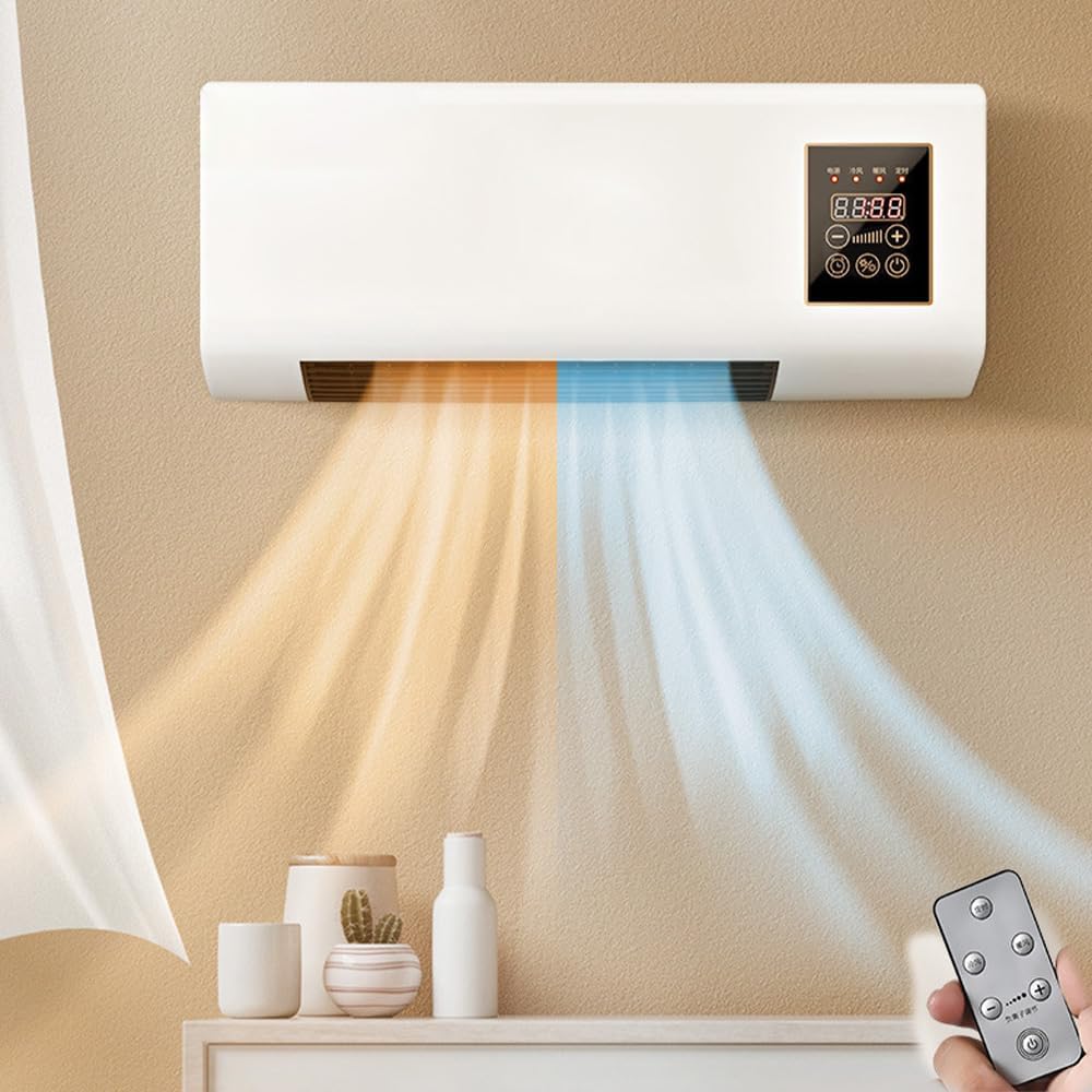  Mini Ventilateur D'air Portable Mural Avec Télécommande Pour Le Bureau De Salon De Chambre L55 * W24 * H12cm
