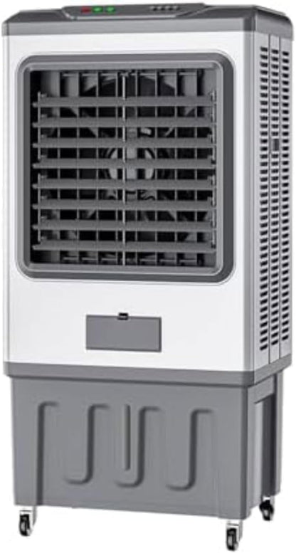 GENERIC Climatiseur Portable De Refroidisseur D'air évaporatif Avec 3 Vitesses 90°Oscillation 2 Ice Packs 100L Refroidisseur De Réservoir D'eau Portable Climatiseur Énergie-Sauvé Échange Ventilateur De Refroi