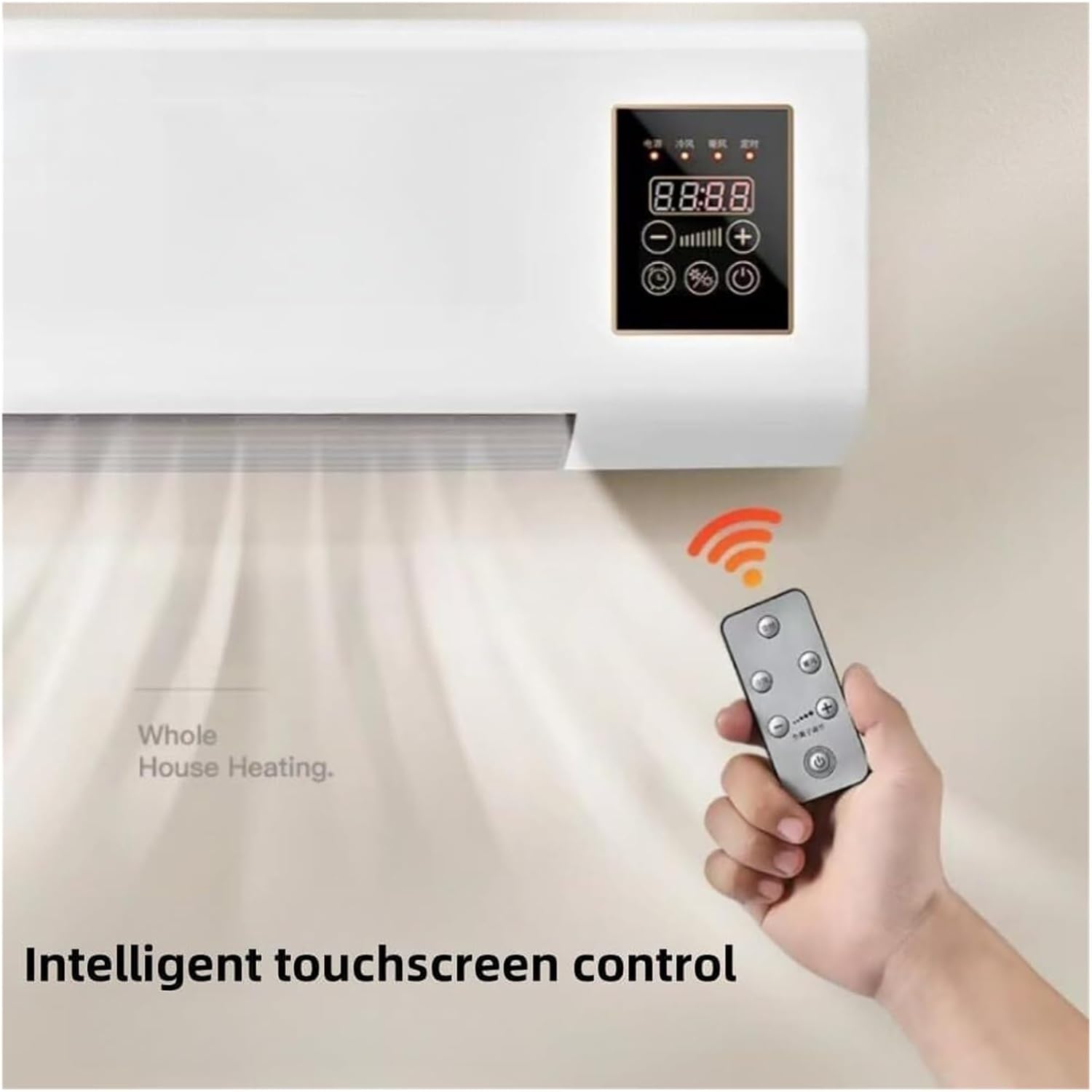  2026, Refroidissement De Chauffage Portable, Machine Murale Silencieuse Avec Télécommande, Conception Compacte Pour Bureau De Chambre à Coucher, énergie Efficace Brown
