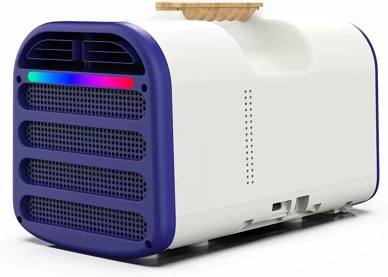  Unité Compacte De Climatisation Portable, 4500 BTU Refroidissement Silencieux Pour Les Petites Pièces, Contrôle Tactile, Pas D'installation, Idéal Pour Les Dortoirs Appartements Et Camping