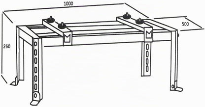  Maclean MC-864 Support De Climatisation Pour Chauffage Au Sol 280-870 Mm/230-450 Mm Jusqu'à 70 Kg Max. 36000 BTU
