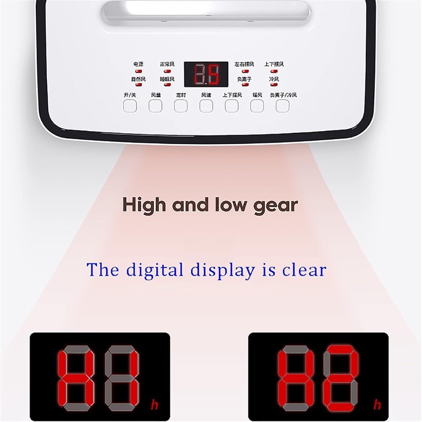 GENERIC Refroidisseur D'évaporation Portable, Unité De Refroidissement Mobile Efficace Sur Le Plan énergétique Avec Télécommande, Vitesses De Ventilateur Réglables, Idéal Pour L'utilisation à Domicile Ou Au B