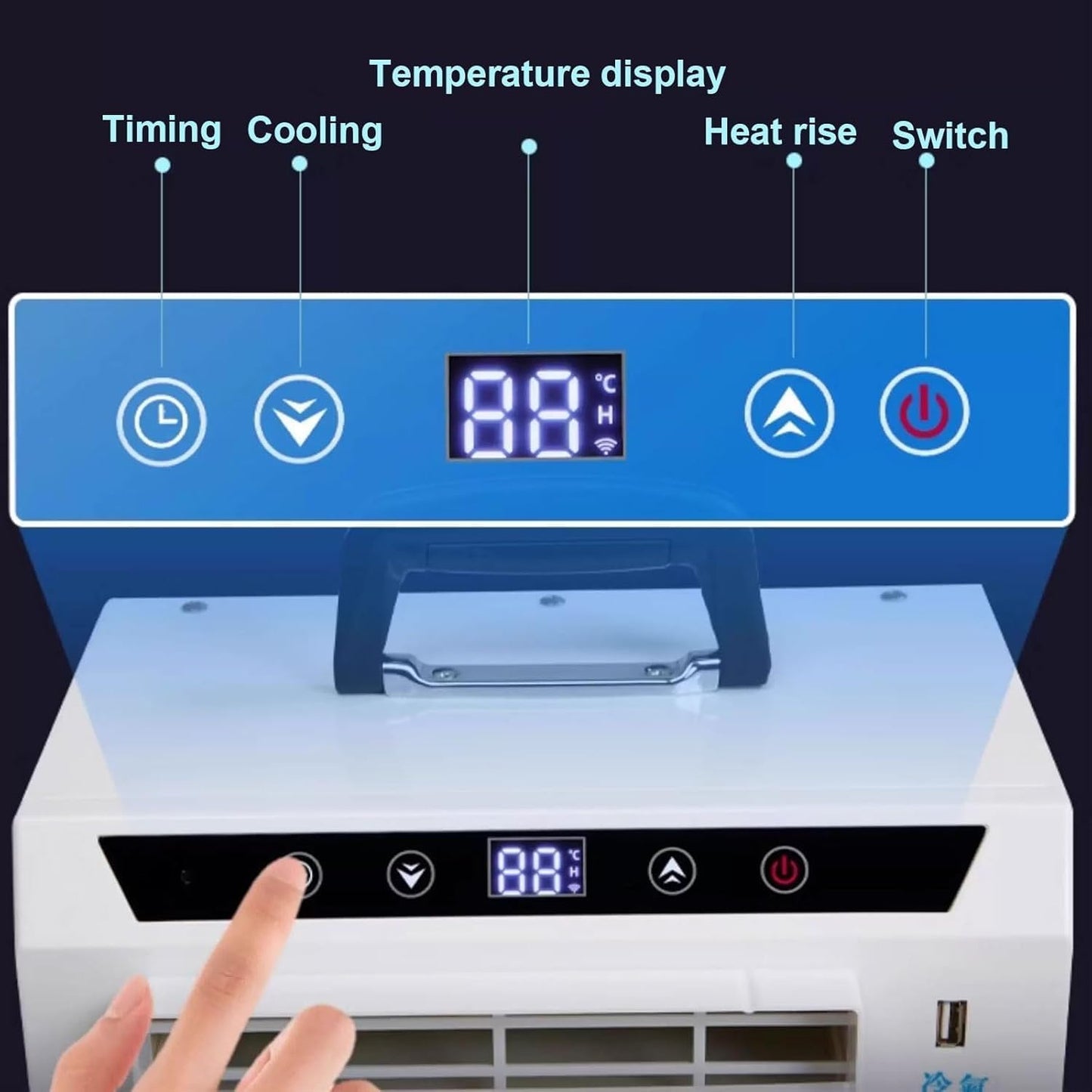  Climatiseur Split 13 000 Btu Avec Panneau Tactile, Télécommande Et Minuterie 24 H, Climatiseur Portable Pour La Maison, Le Bureau Et Le Camping, Assemblage Facile Requis