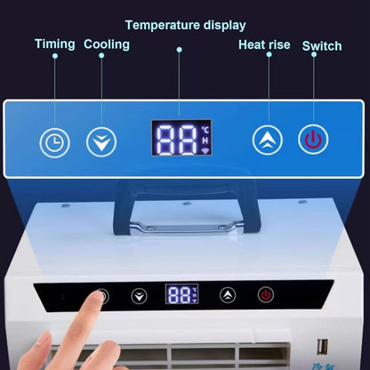  Climatiseur Split 13 000 Btu Avec Panneau Tactile, Télécommande Et Minuterie 24 H, Climatiseur Portable Pour La Maison, Le Bureau Et Le Camping, Assemblage Facile Requis