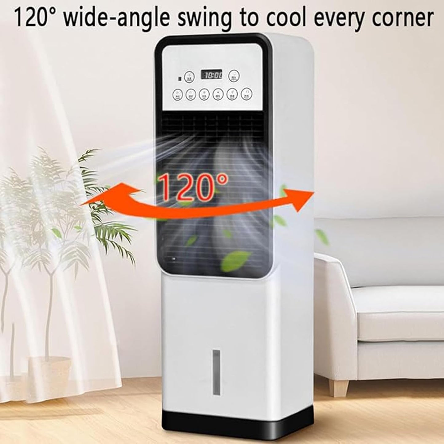 GENERIC Climatiseur Portable 12000 Btu Avec Télécommande, Unité De Climatisation à Double Refroidissement Et Chauffage, Fonction De Refroidisseur évaporatif, Pour Chambre, Bureau, Camping-car Et U Cold + Hot