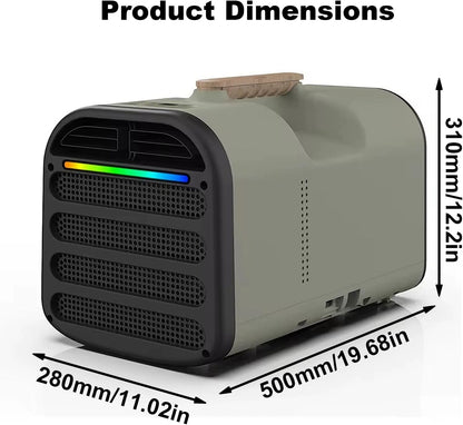  Unité Compacte De Climatisation Portable, 4500 BTU Refroidissement Silencieux Pour Les Petites Pièces, Contrôle Tactile, Pas D'installation, Idéal Pour Les Dortoirs Appartements Et Camping