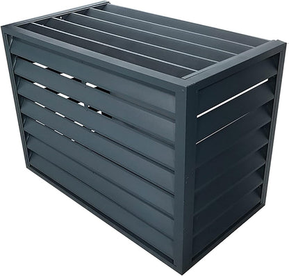 GENERIC Housse De Protection Pour Climatiseur Extérieur En Aluminium Résistant Aux Intempéries Pour Unités Centrales AC - Boîtier à Persiennes Autonomes Pour Ordures Et Unités AC