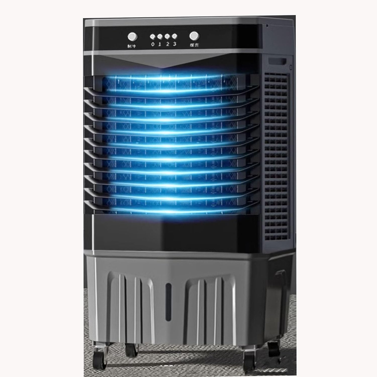 GENERIC Ventilateur De Refroidisseur D'air Portable, Refroidisseur évaporatif à 3 Vitesses Avec Oscillation Et Minuterie, Humidificateur De Brime Silencieux Pour La Chambre De Bureau à Domicile, Conception De