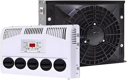 GENERIC Climatiseur De Cabine De Camion Avec Refroidissement 11 000 BTU, Système Divisé 12 V/24 V Pour Camping-car, Bus Et Caravane