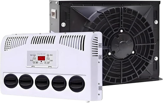 GENERIC Climatiseur De Cabine De Camion Avec Refroidissement 11 000 BTU, Système Divisé 12 V/24 V Pour Camping-car, Bus Et Caravane
