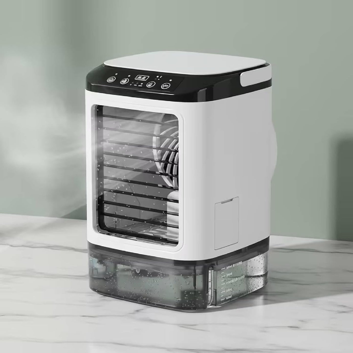  Climatiseur Portable, Ventilateur Climatisation à 3 Réglables, Petit Ventilateur Refroidissement Pour Chambre, Dortoir Ou Bureau, Sans Brume