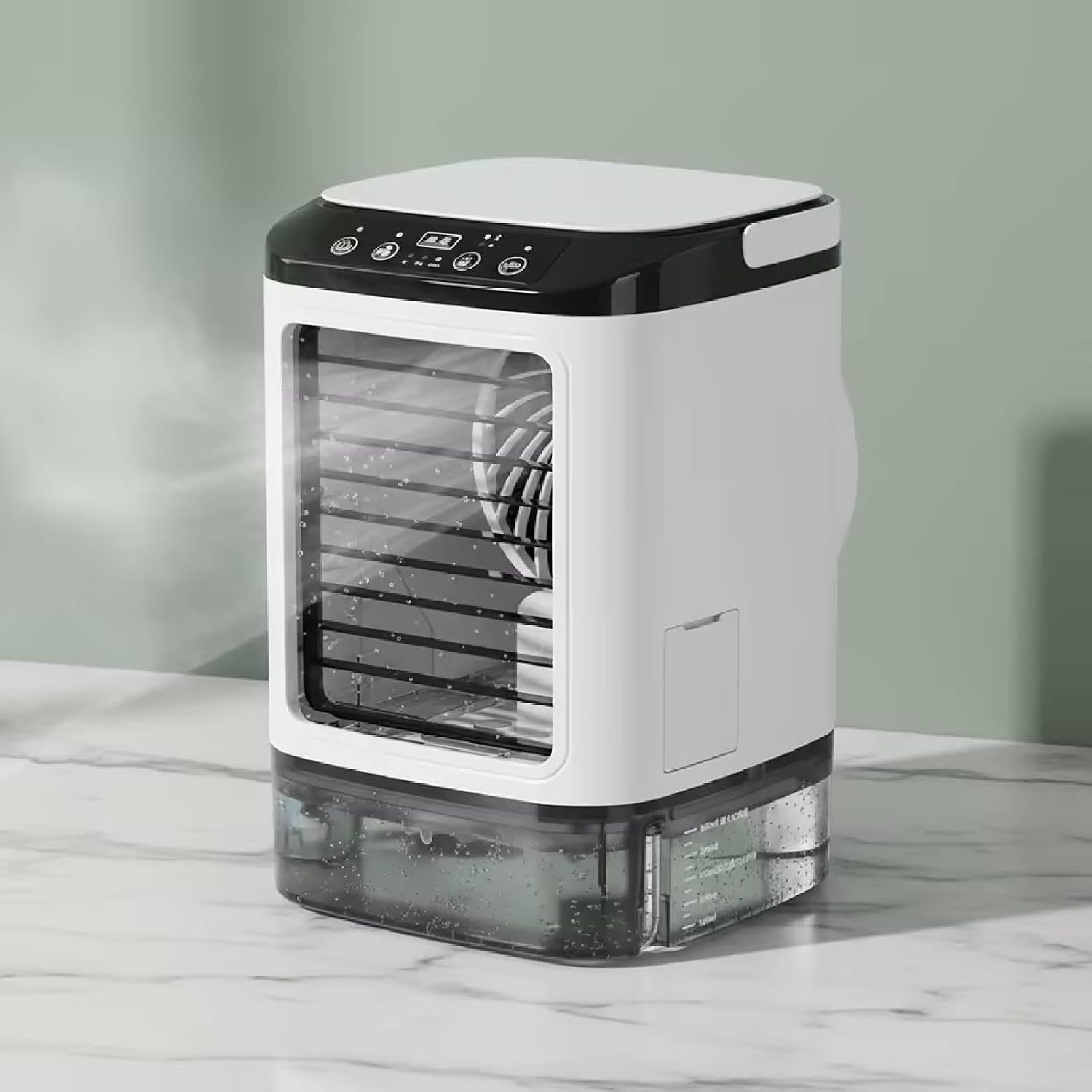  Climatiseur Portable, Ventilateur Climatisation à 3 Réglables, Petit Ventilateur Refroidissement Pour Chambre, Dortoir Ou Bureau, Sans Brume