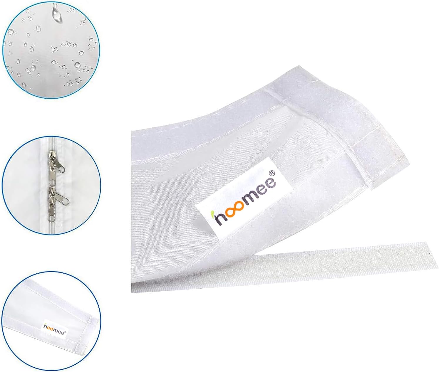  HOOMEE Tissu D’Isolation Pour Fenêtre à Pivot Central Avec Un Périmètre Allant De 381cm à 460cm - Pour Climatiseur Mobile Et Sèche-Linge - Adapté à Toutes Les Unités Mobiles De Climatisation
